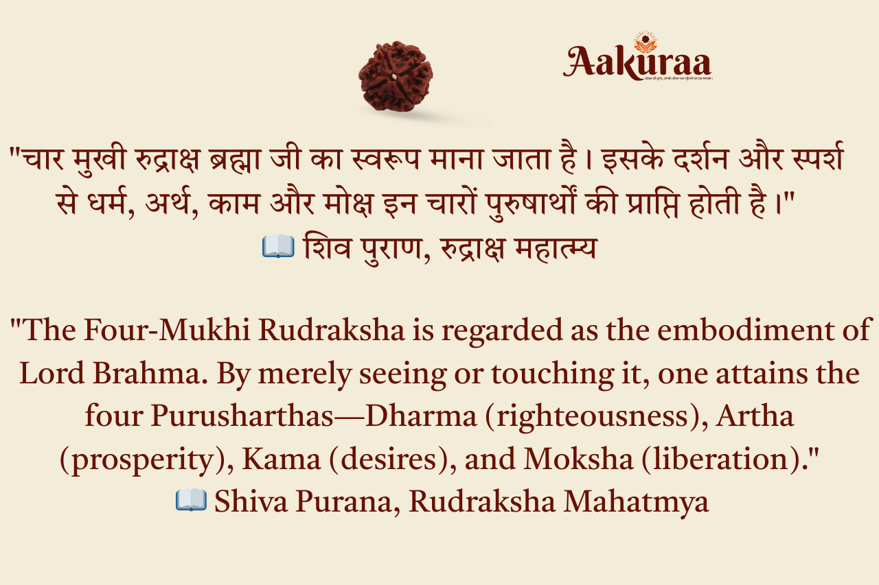 4 Mukhi Nepali Rudraksha