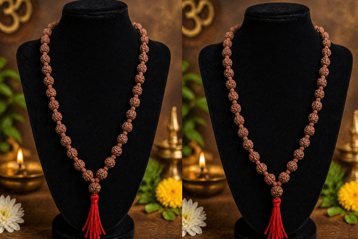 4 Mukhi Nepali Rudraksha Kantha Mala