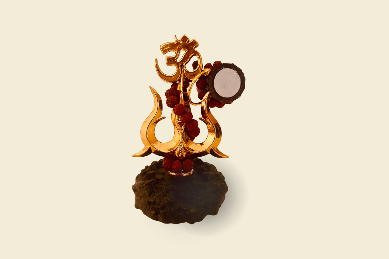 Trishul with Damru Rudraksha – Spiritual Home Decoration