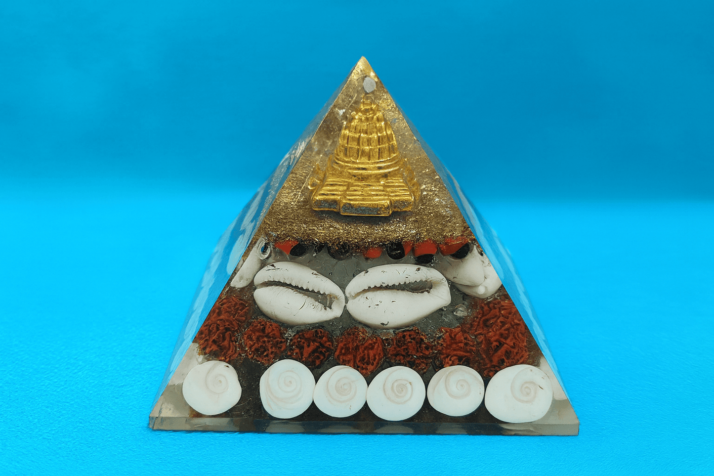 Spiritual Orgonite Pyramid for home meditation and energy balance