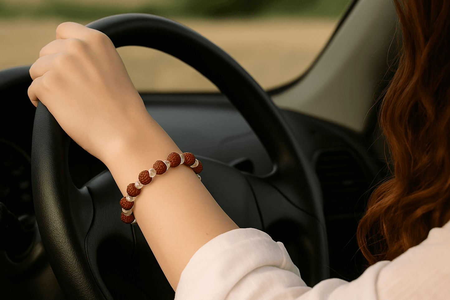 Rudraksha Crystal Bracelet