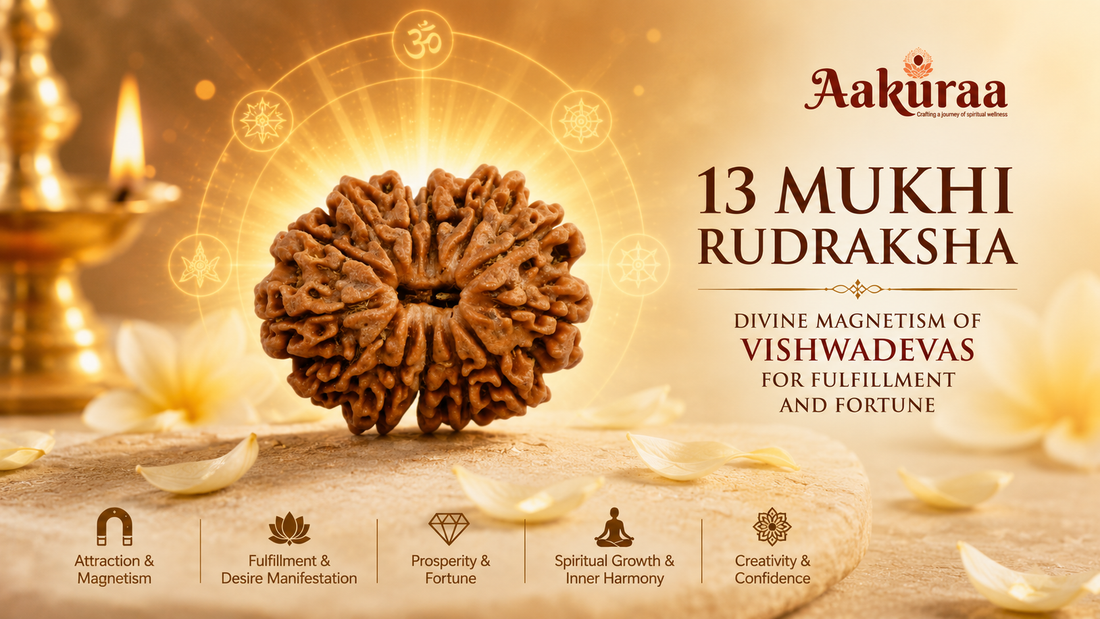 13 Mukhi Rudraksha Divine Magnetism of Vishwadevas for Fulfilments and Fortune