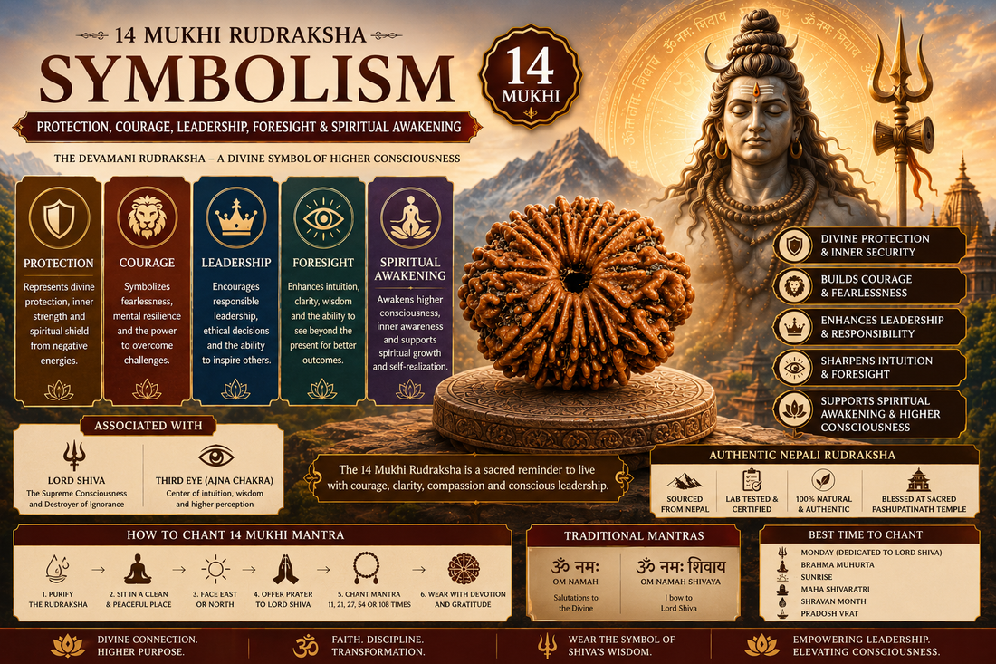 14 Mukhi Rudraksha Symbolism Explained