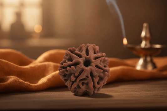 7 Mukhi Nepali Rudraksha – The Grace of Kamadeva for Wealth, Love & Inner Peace