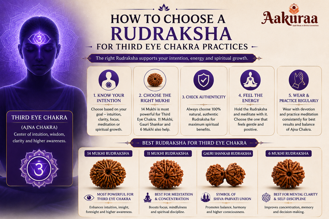 How to choose a Rudraksha for Third Eye Chakra Practice