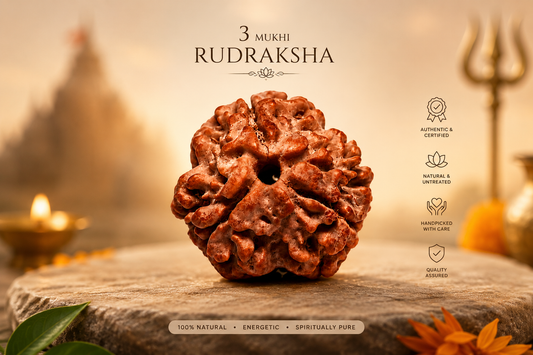 Original Energized 3 Mukhi Nepali Rudraksha 