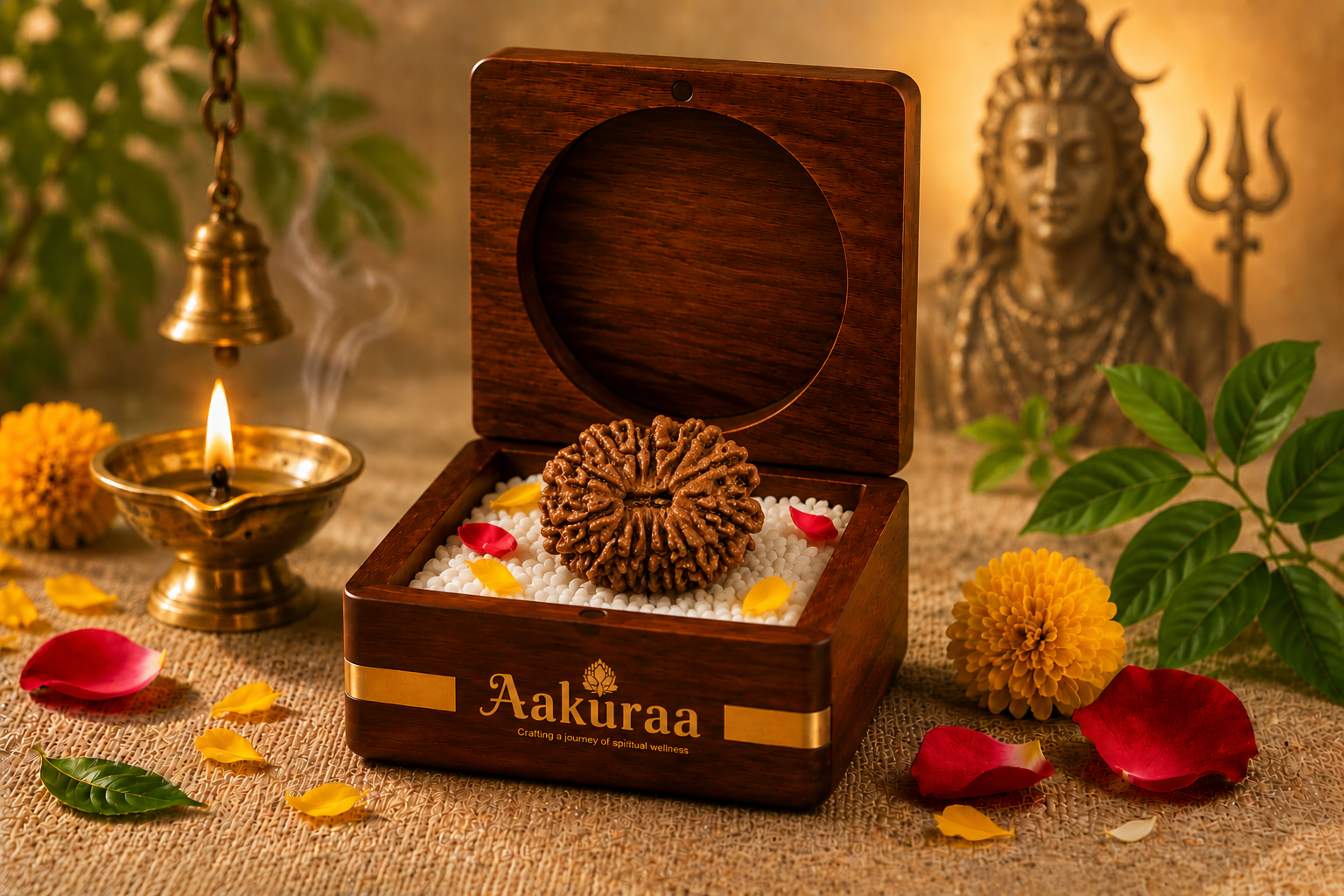 Original 13 Mukhi Rudraksha for fulfillment, confidence and success