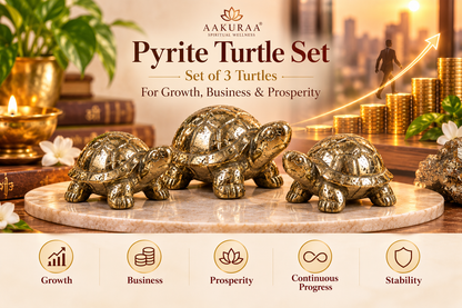 3 Set of Pyrite Turtle For Growth