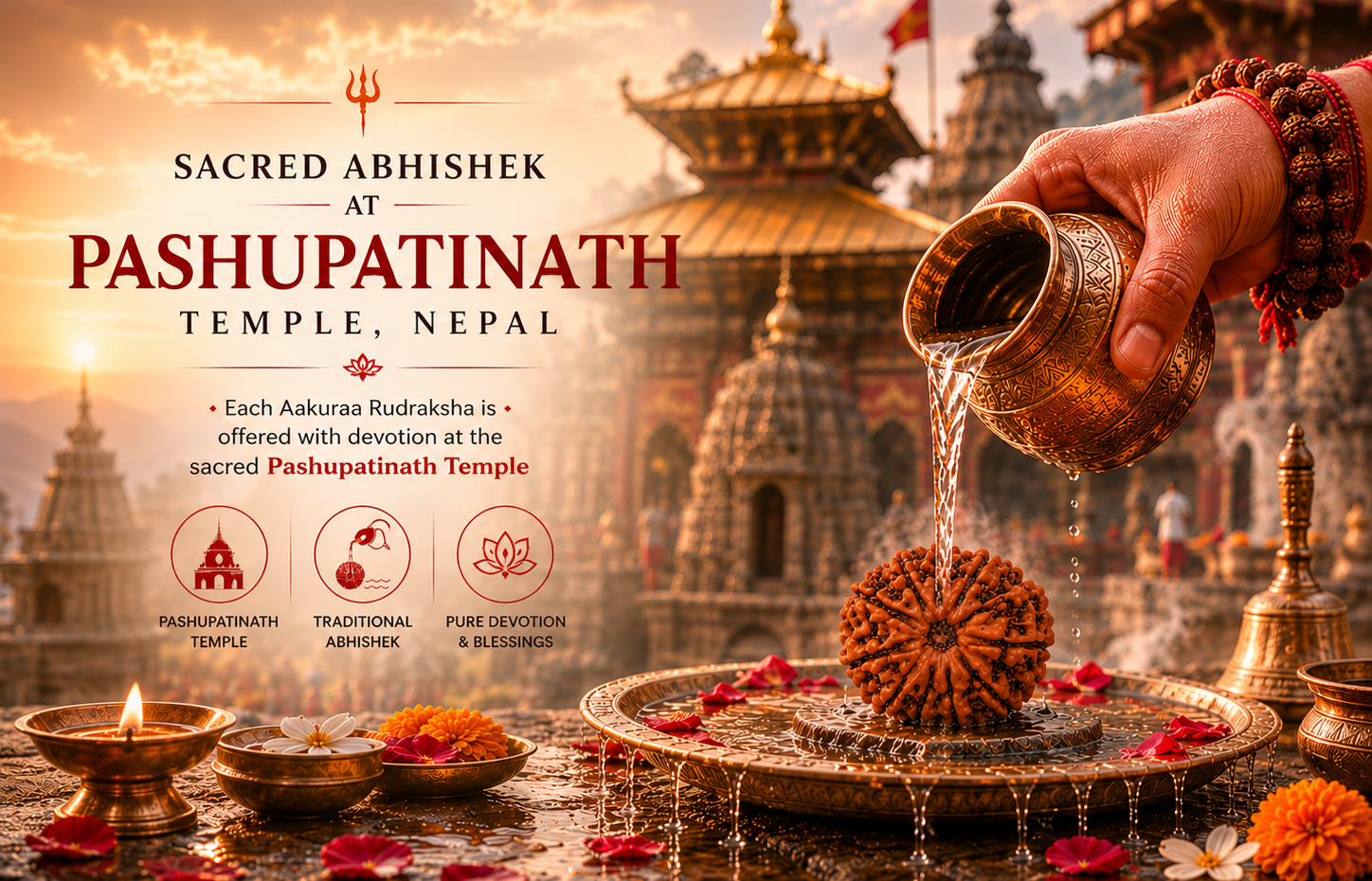 All Aakuraa Rudraksha - Abhishek At Pashupatinath Temple 