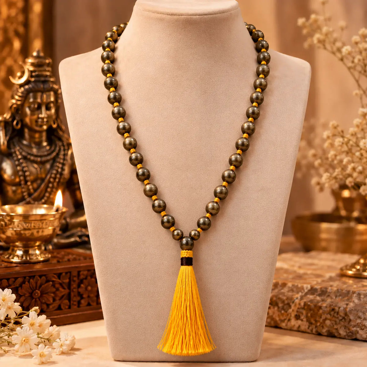 Buy 108 Bead Pyrite Mala