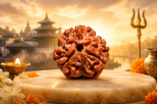 Original 3 Mukhi Nepali Rudraksha Abhishek At Pashupatinath Temple
