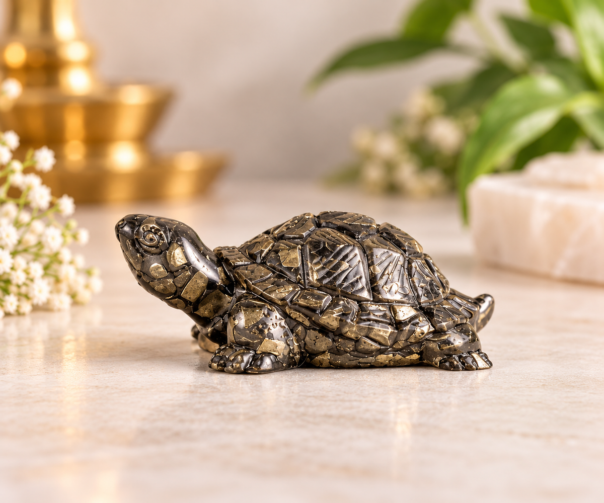 Natural Pyrite Turtle