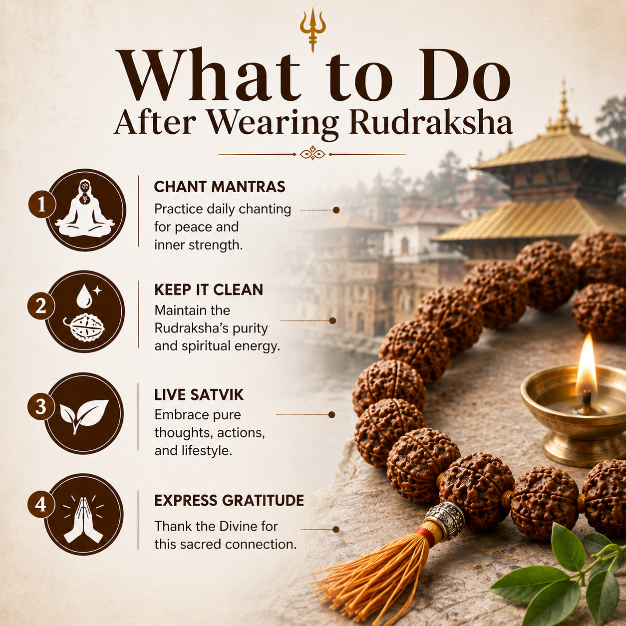 What to Do After Wearing Rudraksha