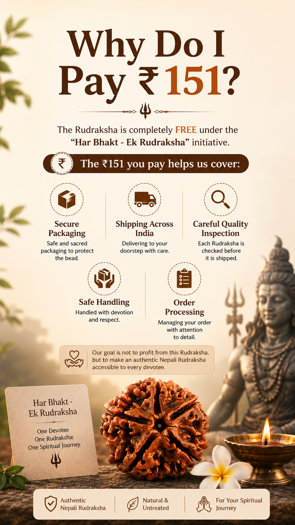 Pay Only 151 and Get Your Free Rudraksha 